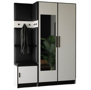 Garderoben-Set MALTI Weiß + Schwarz