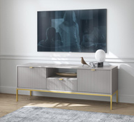 TV-Schrank mit Schublade und 2 Türen NANCY  Lowboard mit Lamellen