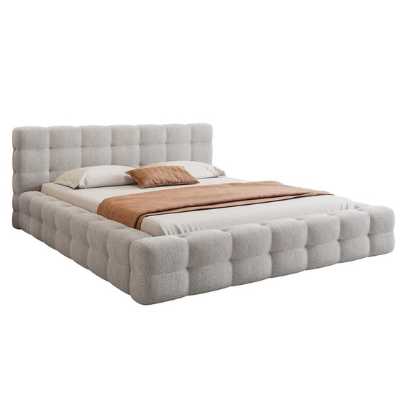 Funktionales Doppelbett 180x200 mit Stauraum grau CLOUDY