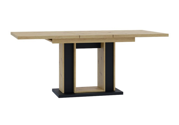 Esstisch PEDRO Eiche Artisan + Schwarz
