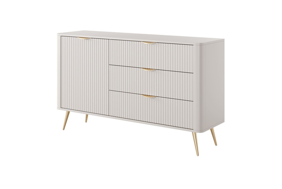 Kommode mit Lamellen und 6 Schubladen BELLO
