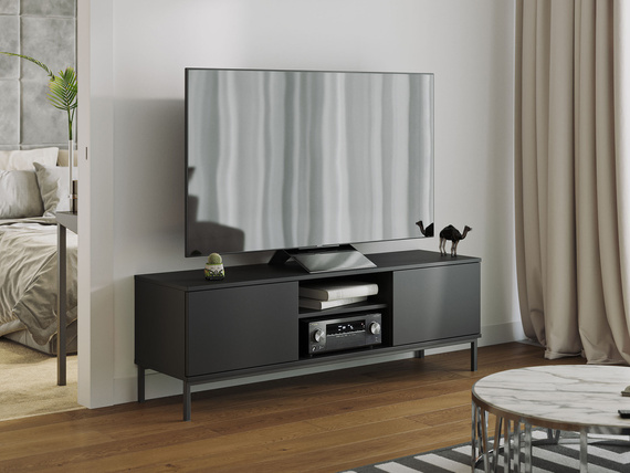 TV-Schrank klassisch Weiß 150 cm breit MENS