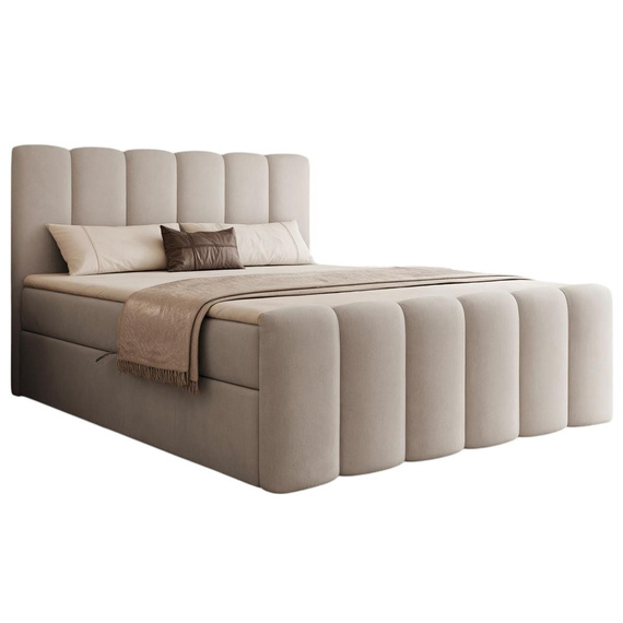 Boxspringbett BUBBLE Komfortabel Velvet 160x200 Grau