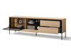 TV Schrank BUDI mit 2 Schubladen Eiche