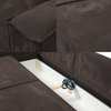 Schlafsofa mit Bettkasten und Cordstoff MONA Braun