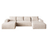 Japandi Ecksofa U-form 360cm Breite Creme