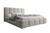  Doppelbett mit Bettkasten GRAU 140x200 Leistenlattenrost aus Holz