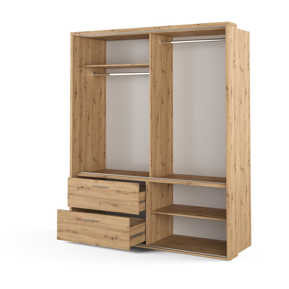Kleiderschrank mit 2 Schubladen ARTI Eiche artisan