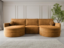 Ecksofa U Form mit Wellenfedern OLIO Gelb