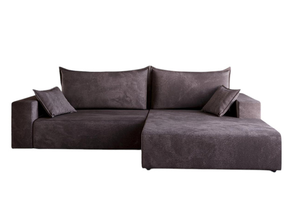 Moderne Couch 240 cm L Form Braun mit Schlaffunktion ARNO