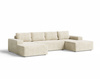 Modern Ecksofa U-form 360cm Breite Beige