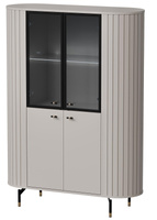 Standvitrine mit Glastüre 4 türen MODERNO Caschmir