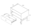 Nachttisch mit Schublade Beige DAVS