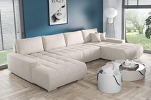 Großes Ecksofa in U-Form für Wohnzimmer MONA Beige