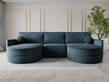 Designer Ecksofa U Form OLIO Blau