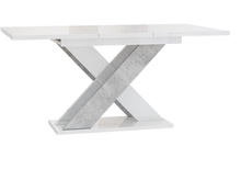 Esstische Modern AMI Weiß Hochglanz+Stone