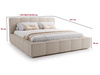 Polsterbett Designbett LARAS 140x200 Beige
