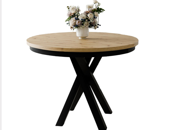 Runder Esszimmertisch LOFTO Eiche artisan