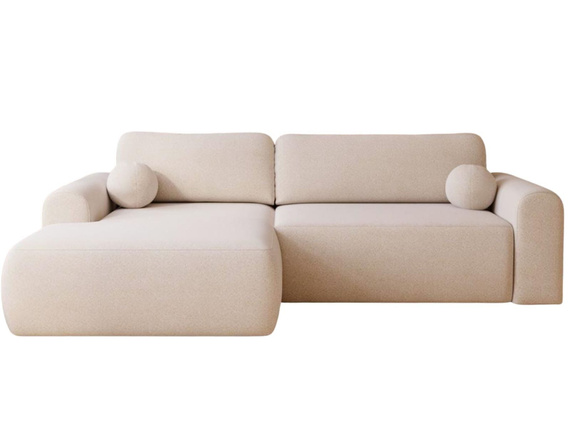 Design Ecksofa in modernem stil creme links AURA