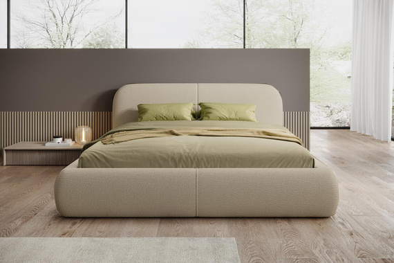 Doppelbett mit Schaumstoffpolsterung 200x200 Beige