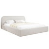 Minimalistisches Design Polsterbett 180x200 Weiß