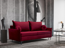 Schlafsofa mit Bettkasten LEO Rot