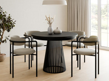 Modern Esstisch ausziehbar 100-180 Schwarz Holz