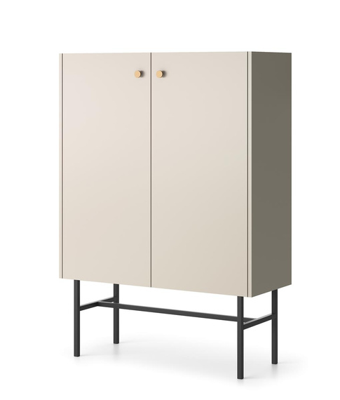 Hochkommode zwei Türen Beige DAVS