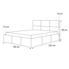 Elegant Polsterbett Hellbeige CANDE 180x200