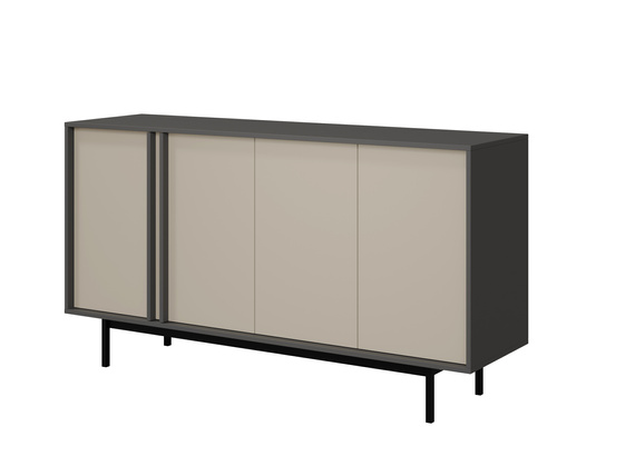 Kommode für Wohnzimmer Beige/Anthrazit MALTS
