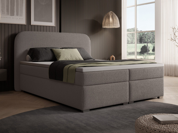Graphit Boxspringbett 160x200 mit topper DESIGNO