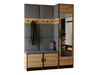 Moderne Garderoben-Set MALTI Eiche craft + Grau
