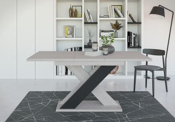 Esstische Modern AMI Beton+Schwarz
