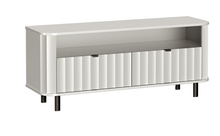 TV-Schrank Lowboard mit 2 Schubladen Weiß STYLS