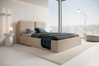 Doppelbett mit Kopfstütze 120x200 Beige BUBBLE III