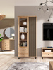 Standvitrine BORDO mit 2 Türig und 2 Schubladen Eiche Artisan