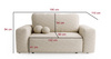 Schlafsofa 190 cm breit modern TEDIS Weiß