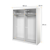 Schwebetürenschrank mit gerifflete front ARTI Weiß