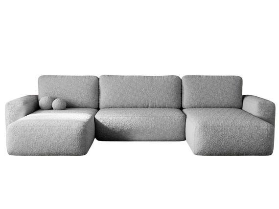Grau Bouclé Sofa U-Form TEDIS