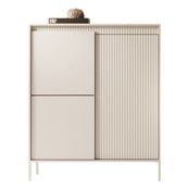Moderne Kommode mit Lamellen JULO Beige