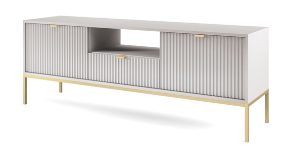 TV-Schrank mit Schublade und 2 Türen NANCY  Lowboard mit Lamellen