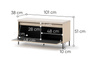 Sitzbank mit Dekorative LED-Leiste Beige FLORE