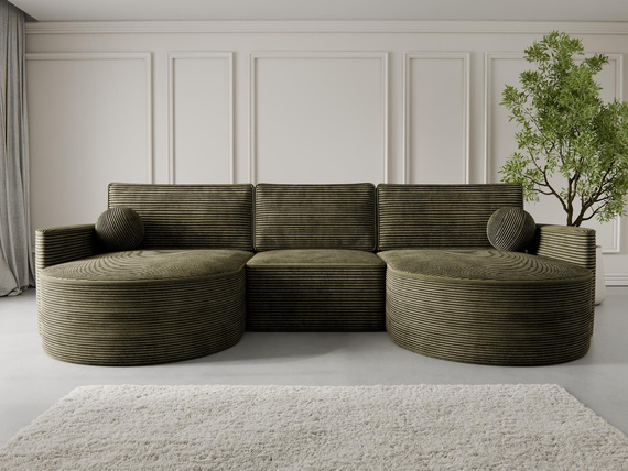 Freistehende Ecksofa U Form OLIO Olivgrün