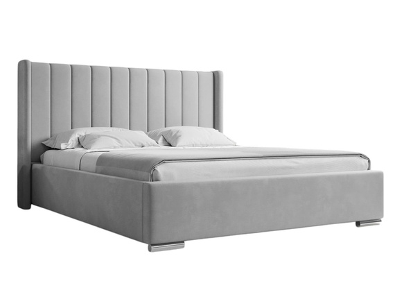 Polsterbett mit Bettkasten und Lattenrost PALMA Grau