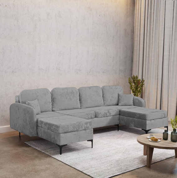 Ecksofa U-form BELLA Grau