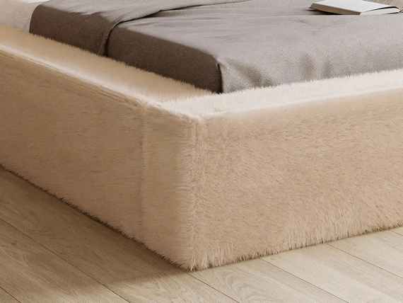 Komfortables Bett Beige 160x200