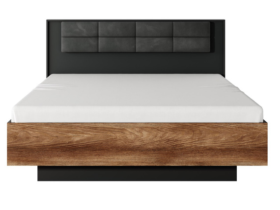 Bett mit Bettkasten GAFS Eiche kastanie+graphit