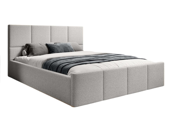 Doppelbett mit Kopfstütze boucle Designer Bett