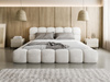 Designerbett boucle BIZU 200x200 Weiß