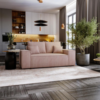 Schlafsofa mit Bettkasten kleine 188 cm breite MALAG Rosa